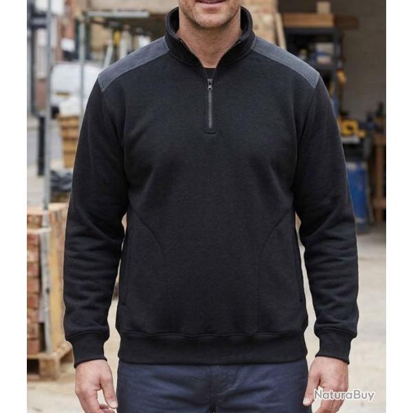 CHALLENGER PIERRO4 Sweat molleton col camionneur noir chaleur et r�sistance