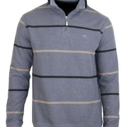 Sweat shirt col montant zippp&eacute; PORTO1 2XL