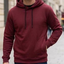 CHALLENGER PRIAM3 Sweat &agrave; capuche bordeaux alli&eacute; sport et confort
