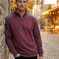 Sweat shirt Col Montant Zipp&eacute; Prodige2 Confort Sportswear