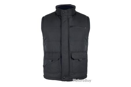 Gilet Matelassé RANGER Noir - Doublé, Ultra Pratique Avec Multiples Poches - Taille XL - Idéal Pour L’outdoor