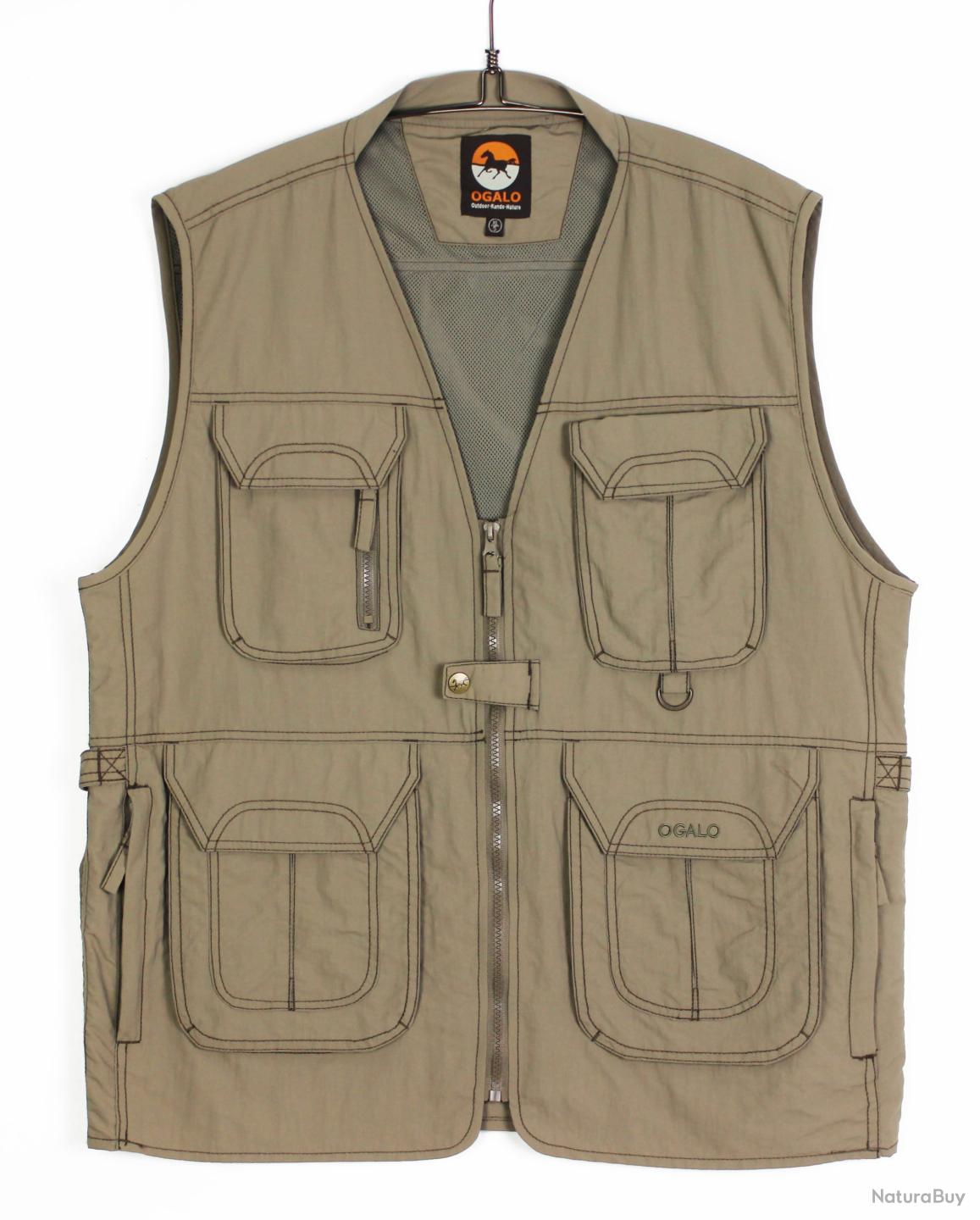 Gilets de pêche personnalisés avec logo, multi-poches, veste d'extérieur 100% coton, veste de chasse et de randonnée pour adultes, gilet pour hommes