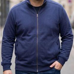 CHALLENGER VE4001 Veste zipp&eacute;e molleton marine le confort doux au quotidien