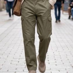 CHALLENGER VENDEE Pantalon multipoches marron robustesse et aisance au quotidien