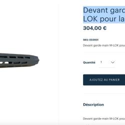 Devant garde-main M-LOK pour la s&eacute;rie 1301