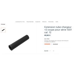 Extension tube chargeur +2 coups pour s&eacute;rie 1301 cal. 12