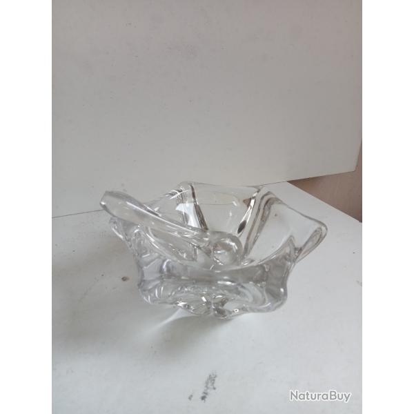 mortier pilon en cristal sign� Daum france 15,5 cm x 16 cm