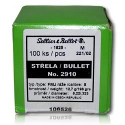 Ogives Sellier & Bellot 8 mm/.323  N&deg;2910 196grs x100