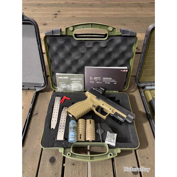 Pistolet HS product sf 19 4.5 black fde calibre 9x19 + Holosun 407c
