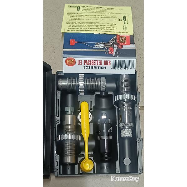 Jeu d'outils Lee calibre 303 british complet avec si�geur microm�trique 090547