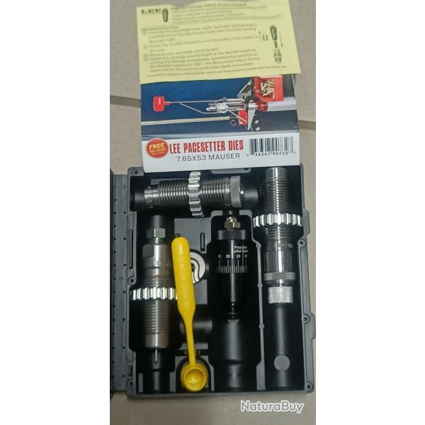 jeu d'outil Lee 7.65x53 mauser argentin  avec si�geur microm�trique 90732