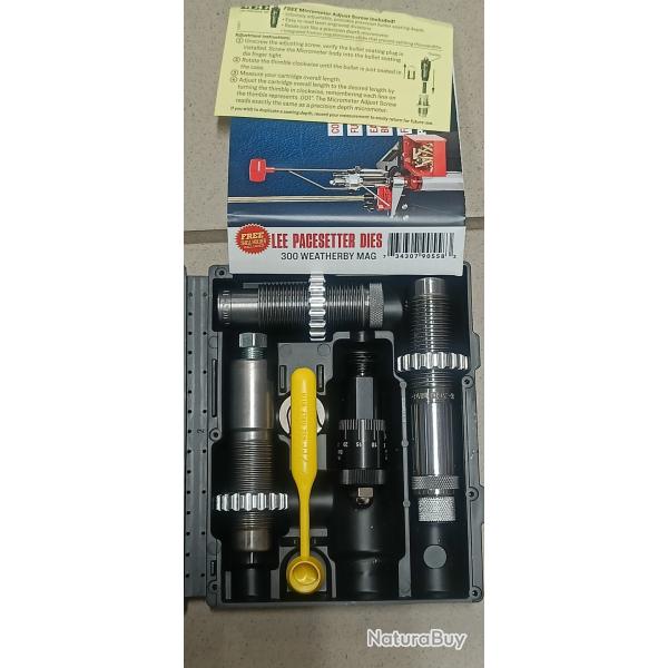 Jeu d'outils Lee calibre 300 whby weatherby  avec si�geur microm�trique 90558