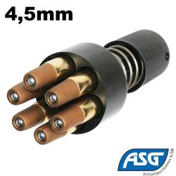 Pack ASG Speedloader GNB Dan Wesson - Chargeur Rapide 4.5mm avec 6 Douilles (R&eacute;f 16187)