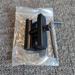 Adaptateur aluminium bipied pour rail picantinny 21mm avec sa cl&eacute; Allen
