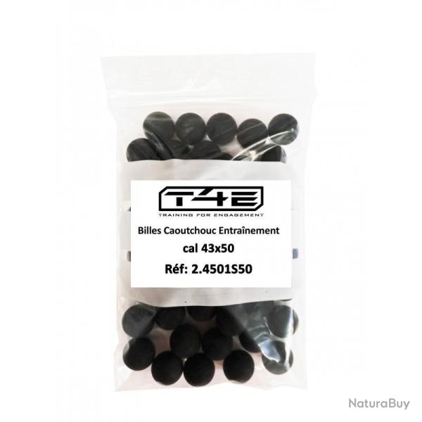 Billes T4E caoutchouc d'entrainement calibre 43 x50 RB