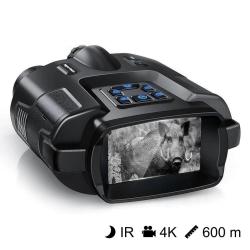 Jumelles Vision Nocturne 4K 600m Zoom 8X &Eacute;cran HD Infrarouge Rechargeable Outdoor