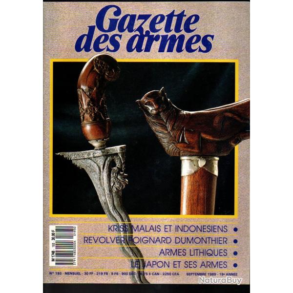 gazette des armes 193, le fal part 5 fin, smith et wesson 1 3rd issue, japon sabres tanto, kriss,