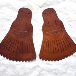 Paire de protections en cuir pour dessus des chaussures