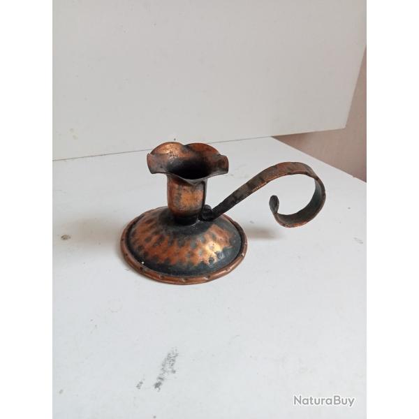 bougeoir ancien  hauteur 6 cm x 13 cm