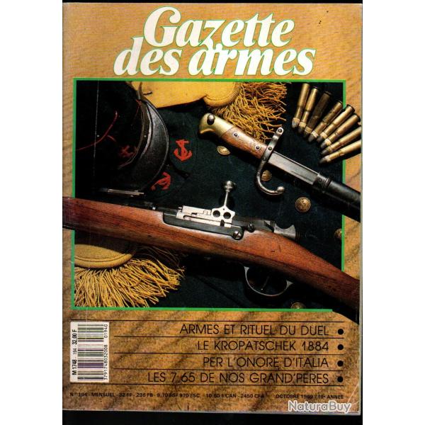 gazette des armes 194, rouchouse le merveilleux, le duel, l'arme psy, mle1884 kropatschef fran�ais,