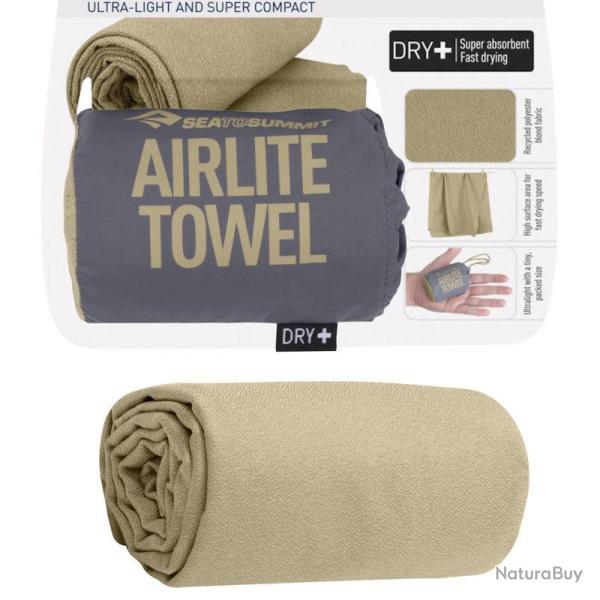Serviette microfibre Sea to Summit Airlite Towel L 60x120 sable
