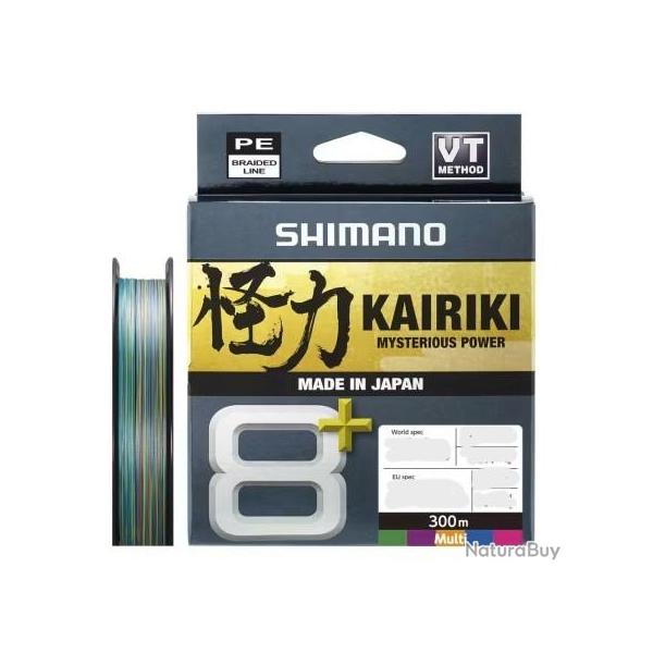TRESSE SHIMANO KAIRIKI 8+ 300M 0.28MM KG 40LB MULTI