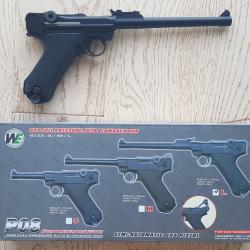 replique P08 long blowback gas full metal 6mm air soft