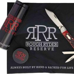 Couteau Rough Ryder Reserve Splitback Whittler Lame Acier D2 Satin Manche Os Cerf&eacute; Rouge Slipjoint R