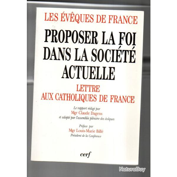 lettre aux catholiques de france 1996 mgr claude dagens proposer la foi dans la soci�t� actuelle