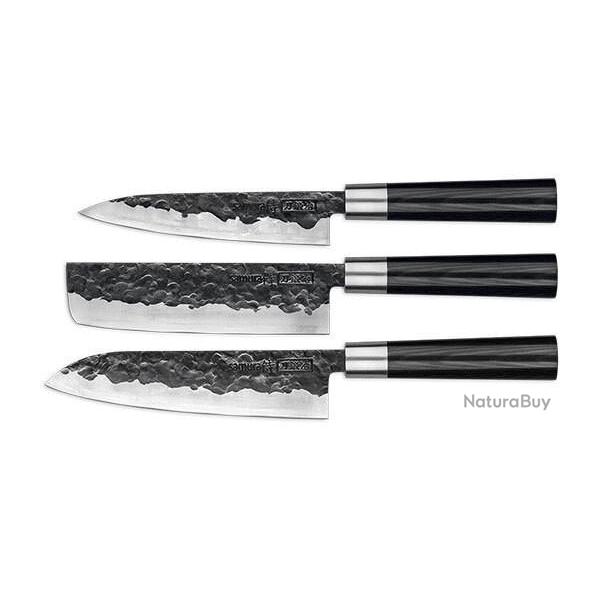 Coffret 3 couteaux Samura Black Smith