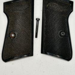 PAIRE DE PLAQUETTES ORIGINALES DE PISTOLET WALTHER PP
