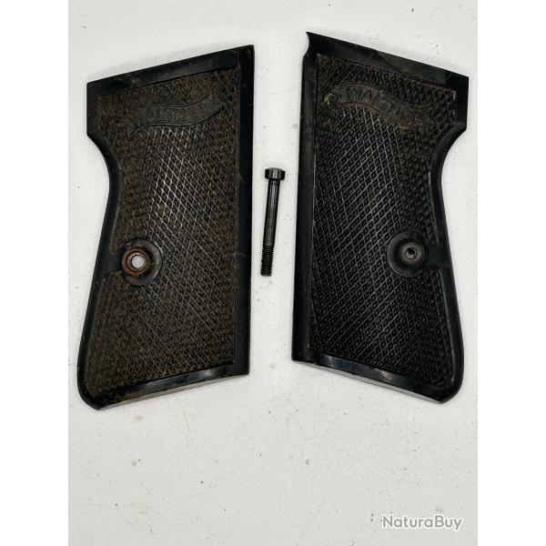 PAIRE DE PLAQUETTES ORIGINALES DE PISTOLET WALTHER PP