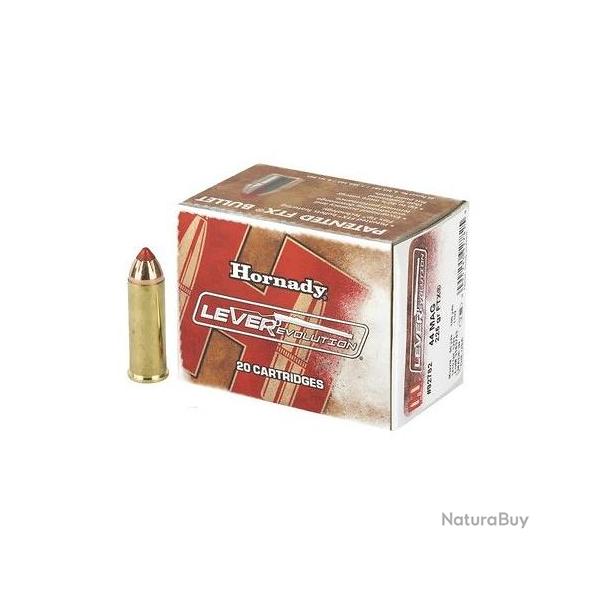 Cartouches HORNADY calibre 44MAG LEVER REVOLUTION 225grs FTX x20