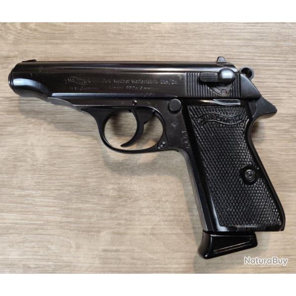 Pistolet compact WALTHER mod�le PP - Police indetermin�e - Calibre .380 ACP (Occasion)