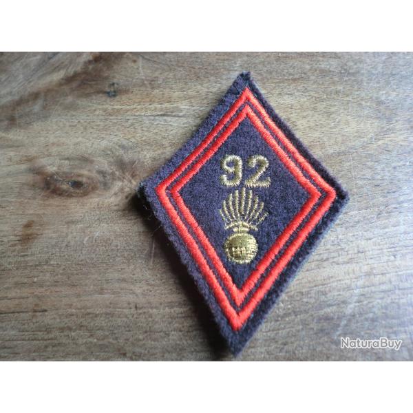 losange de bras velcro 92eme r�giment d'infanterie
