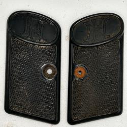 PAIRE DE PLAQUETTES ORIGINALES DE PISTOLET BROWNING 1906 - 25 acp