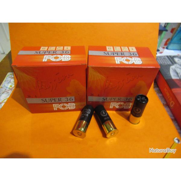 50 CARTOUCHES FOB SUPER 36 en N� 4 et 36 gr