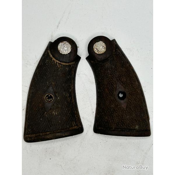 PAIRE DE PLAQUETTES ORIGINALES DE REVOLVER SMITH & WESSON K 38/200