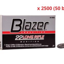 MUNITIONS CCI BLAZER CALIBRE 22LR 40gr - 2.6g x2500 