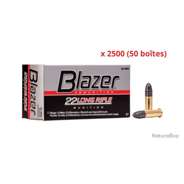 MUNITIONS CCI BLAZER CALIBRE 22LR 40gr - 2.6g x2500 