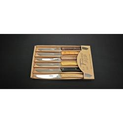 Le Thiers par BJB / BJB.1039 - Coffret 6 couteaux de table bois assortis - lame inox
