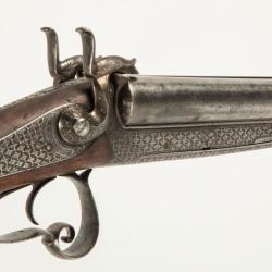 Fusil juxtapos&eacute; syst&egrave;me Lefaucheux calibre 16 &agrave; broche - &Eacute;tat 1 (Cat&eacute;gorie D)