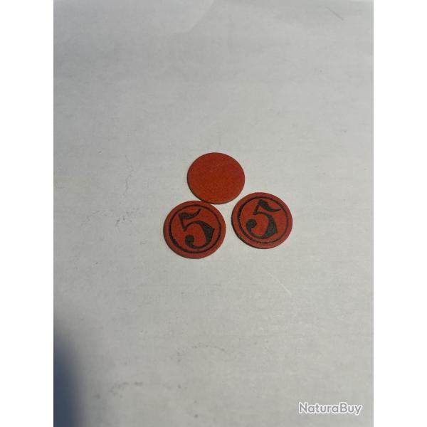 Rondelles en carton plomb de 5 cal 16