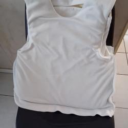 ENCHERE GILET PARE LAMES ET BALLES TRES DISCRET BLANC TAILLE L