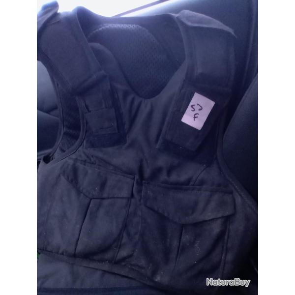 ENCHERE GILET PARE BALLES DISCRET TOUT EN KEVLAR 3A TAILLE REGLABLE DU M AU L