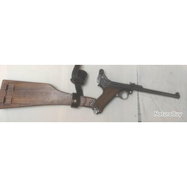 Luger P08 Artillerie DWM 1917 - ensemble avec accessoires