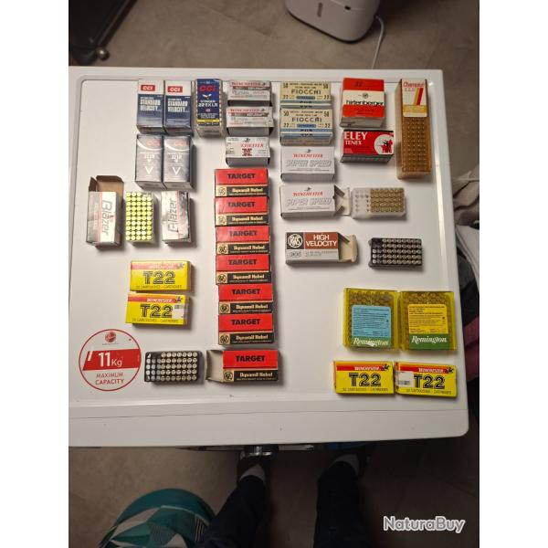 Lot munition 22 lr