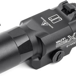 Lampe Tactique X300U-B 600 Lumens Aluminium Rail  Glock &Eacute;clairage LED Compact Tir Chasse Noir