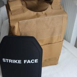 Plaque balistique NIJ 3 + gilet porte plaques