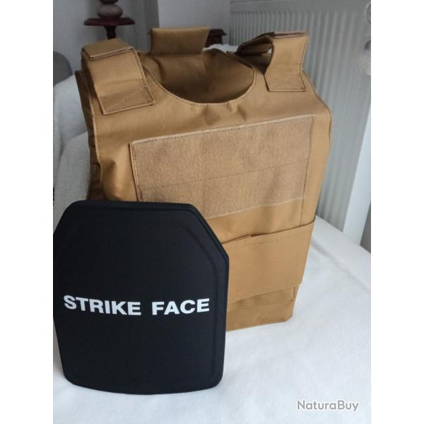 Plaque balistique NIJ 3 + gilet porte plaques